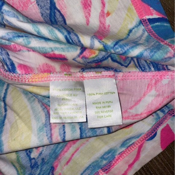 Lilly Pulitzer Margot Dress M Halter Sundress Mini Swing Dress Floral Pink Blue - Picture 10 of 11